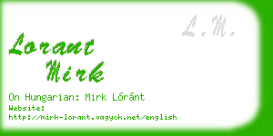 lorant mirk business card